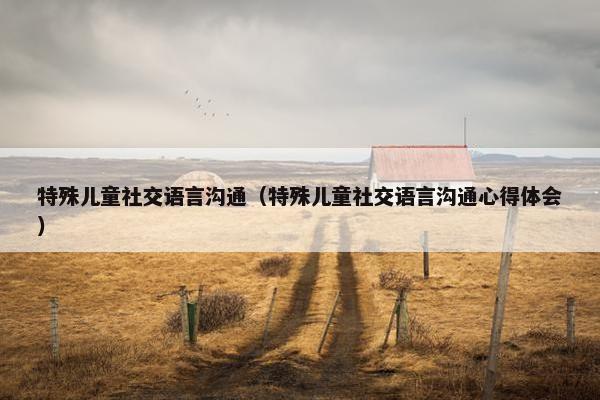 特殊儿童社交语言沟通（特殊儿童社交语言沟通心得体会）