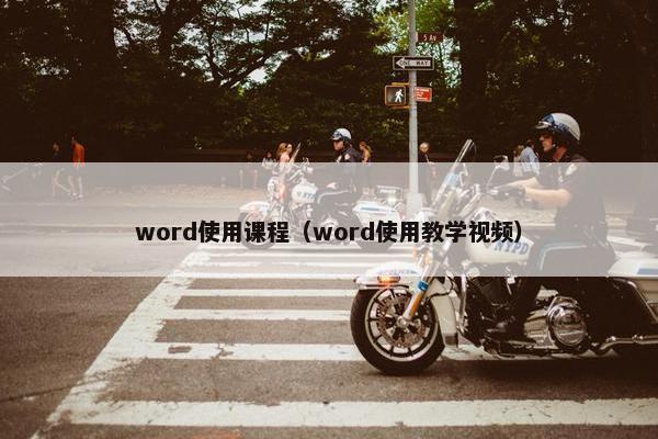 word使用课程（word使用教学视频）