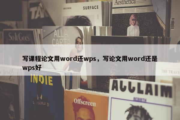 写课程论文用word还wps，写论文用word还是wps好