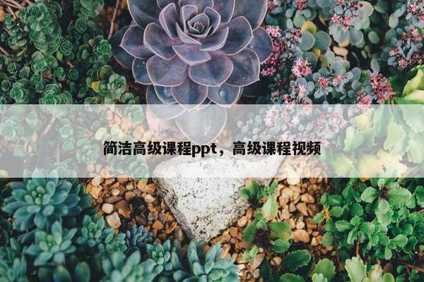 简洁高级课程ppt，高级课程视频