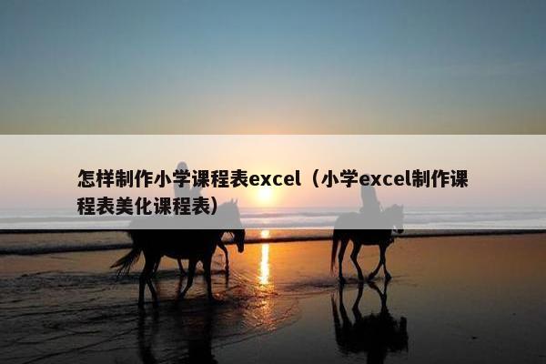 怎样制作小学课程表excel（小学excel制作课程表美化课程表）