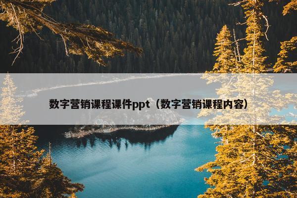 数字营销课程课件ppt（数字营销课程内容）