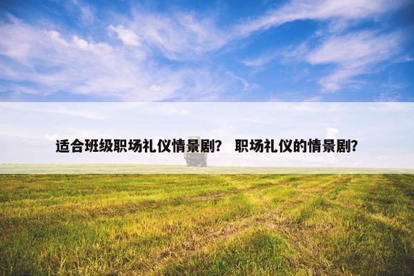适合班级职场礼仪情景剧？ 职场礼仪的情景剧？