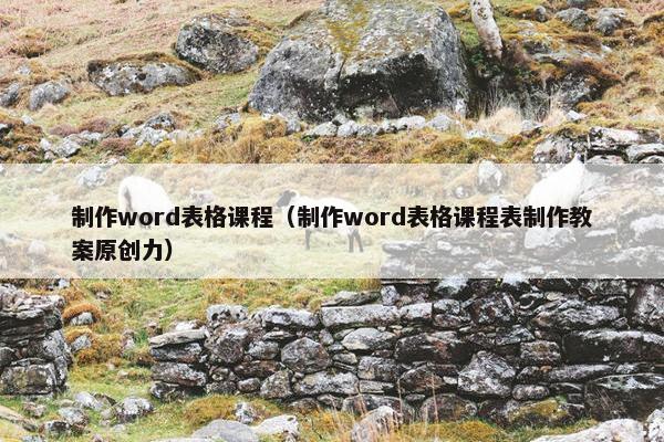 制作word表格课程（制作word表格课程表制作教案原创力）