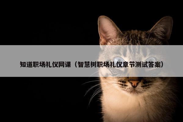 知道职场礼仪网课（智慧树职场礼仪章节测试答案）