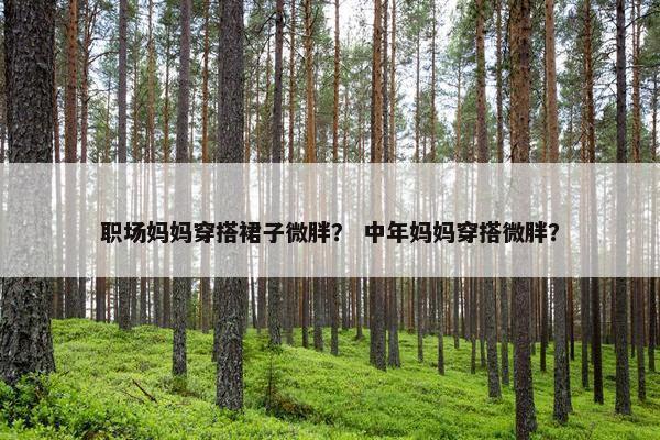 职场妈妈穿搭裙子微胖？ 中年妈妈穿搭微胖？