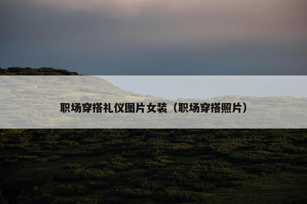 职场穿搭礼仪图片女装（职场穿搭照片）