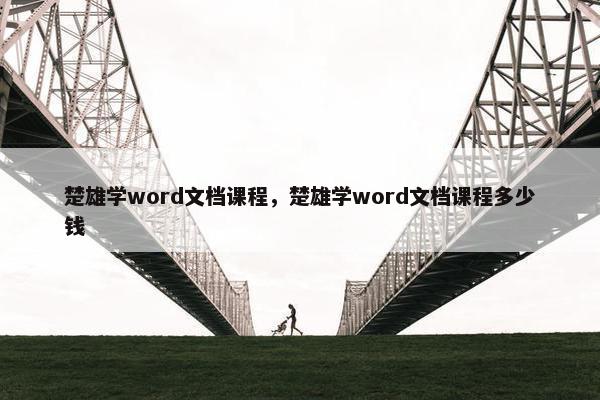 楚雄学word文档课程，楚雄学word文档课程多少钱