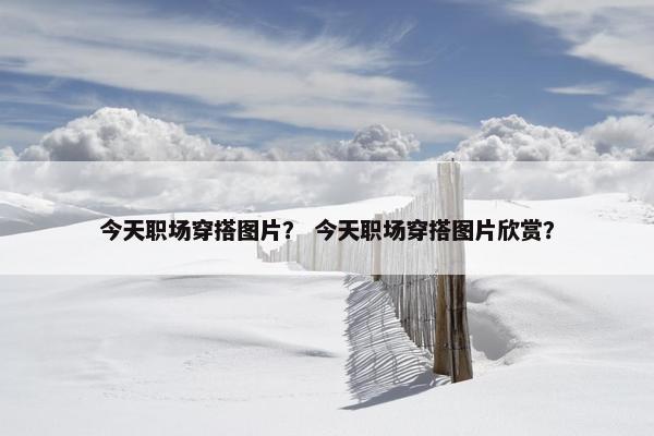 今天职场穿搭图片？ 今天职场穿搭图片欣赏？
