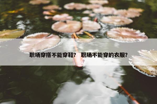职场穿搭不能穿鞋？ 职场不能穿的衣服？