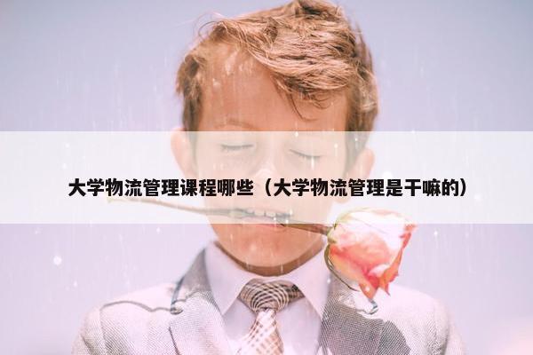 大学物流管理课程哪些（大学物流管理是干嘛的）