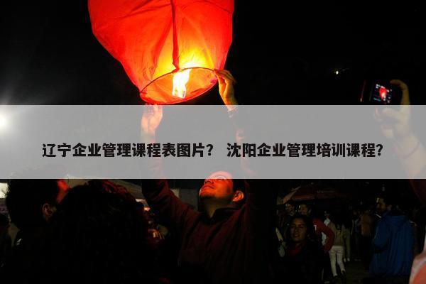 辽宁企业管理课程表图片？ 沈阳企业管理培训课程？
