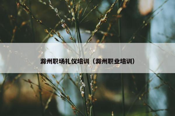 滁州职场礼仪培训（滁州职业培训）