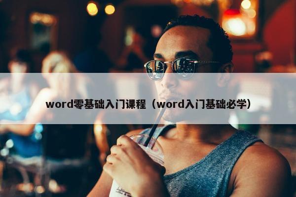word零基础入门课程（word入门基础必学）