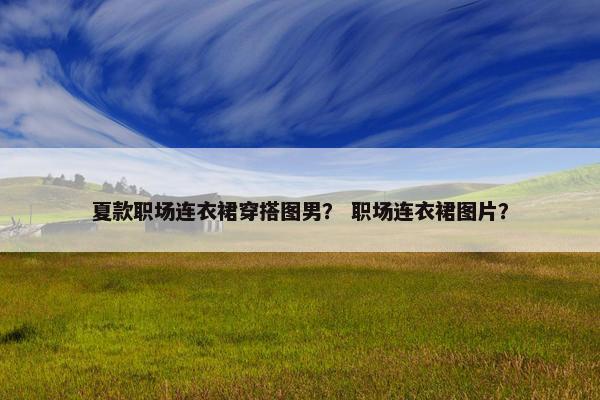 夏款职场连衣裙穿搭图男？ 职场连衣裙图片？