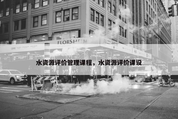 水资源评价管理课程，水资源评价课设