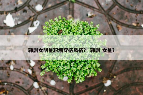 韩剧女明星职场穿搭风格？ 韩剧 女星？