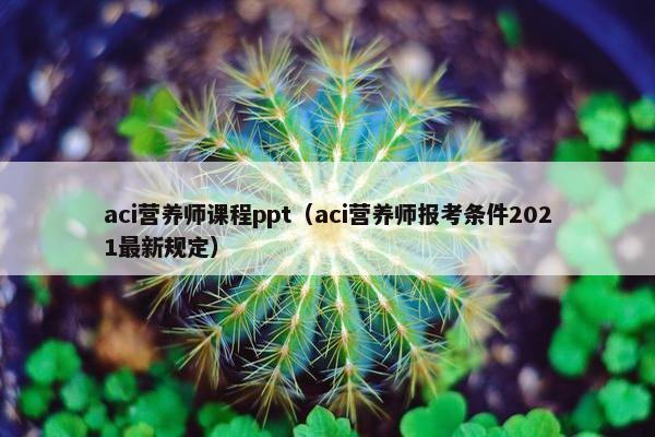 aci营养师课程ppt（aci营养师报考条件2021最新规定）
