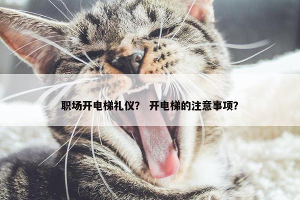 职场开电梯礼仪？ 开电梯的注意事项？