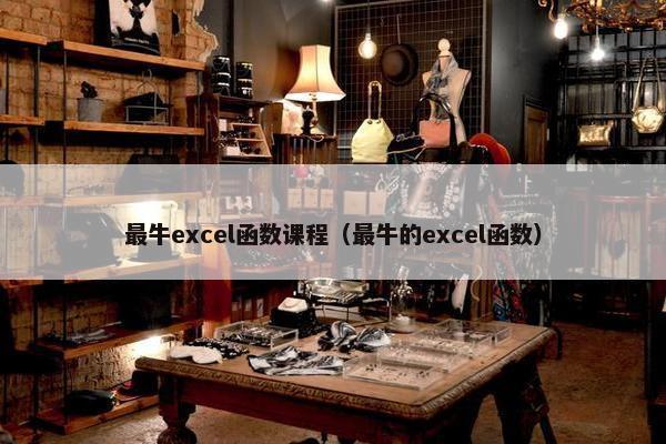 最牛excel函数课程（最牛的excel函数）