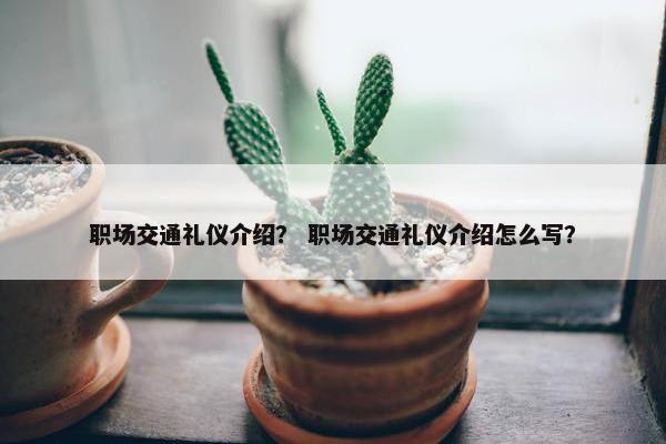 职场交通礼仪介绍？ 职场交通礼仪介绍怎么写？