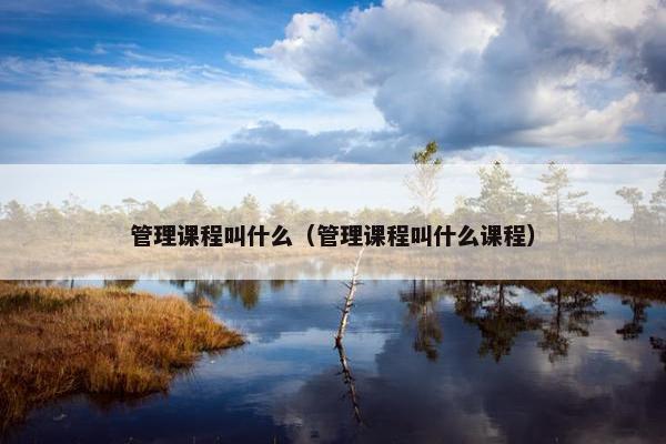 管理课程叫什么（管理课程叫什么课程）