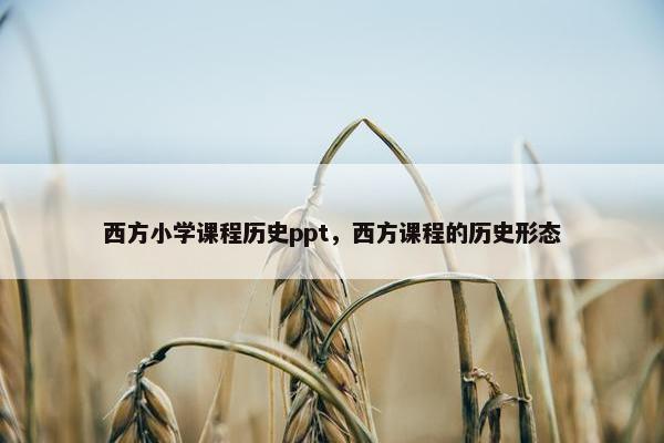 西方小学课程历史ppt，西方课程的历史形态