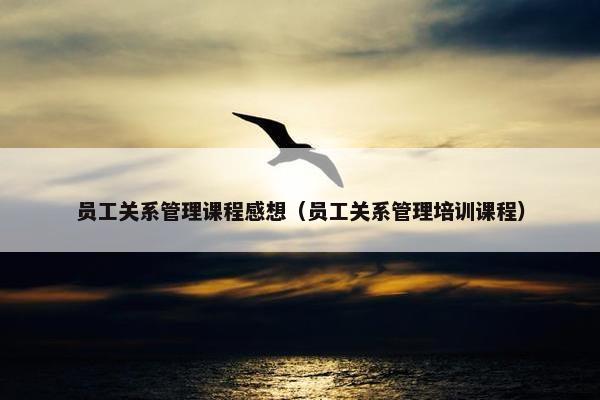 员工关系管理课程感想（员工关系管理培训课程）