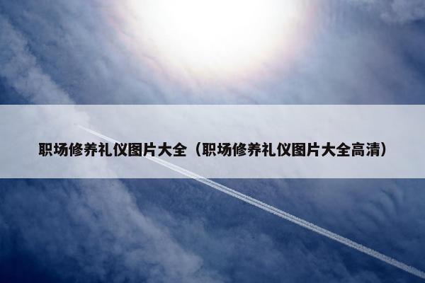 职场修养礼仪图片大全（职场修养礼仪图片大全高清）