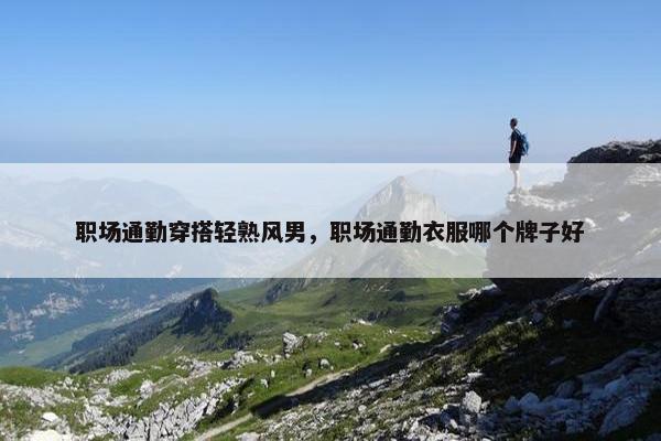 职场通勤穿搭轻熟风男，职场通勤衣服哪个牌子好