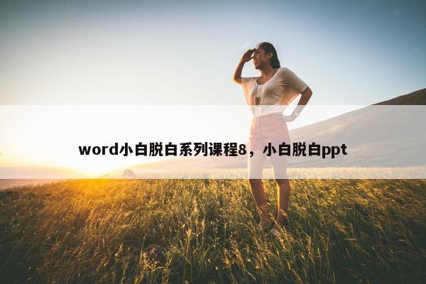word小白脱白系列课程8，小白脱白ppt