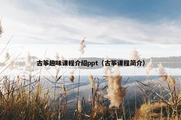 古筝趣味课程介绍ppt（古筝课程简介）